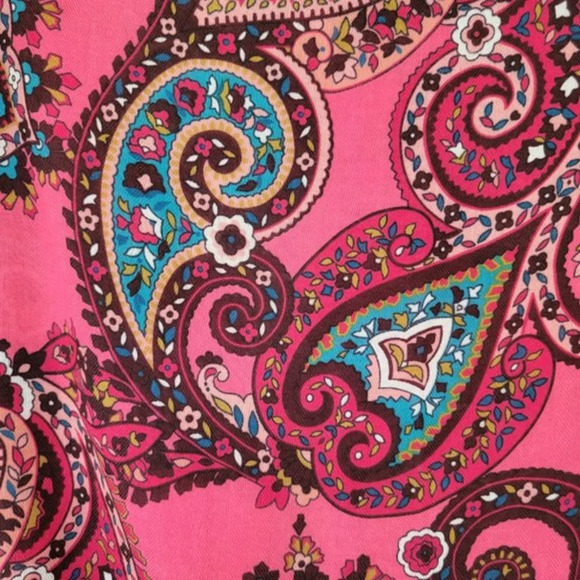 Loft Paisley Oversized Square Scarf Pink Womans OS - Picture 5 of 7